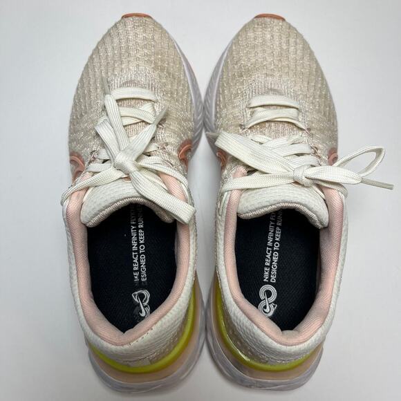 Nike Women's React Infinity Run Flyknit 3 Pink Madder Root Size 7 Run DD3024-102 - Picture 10 of 12